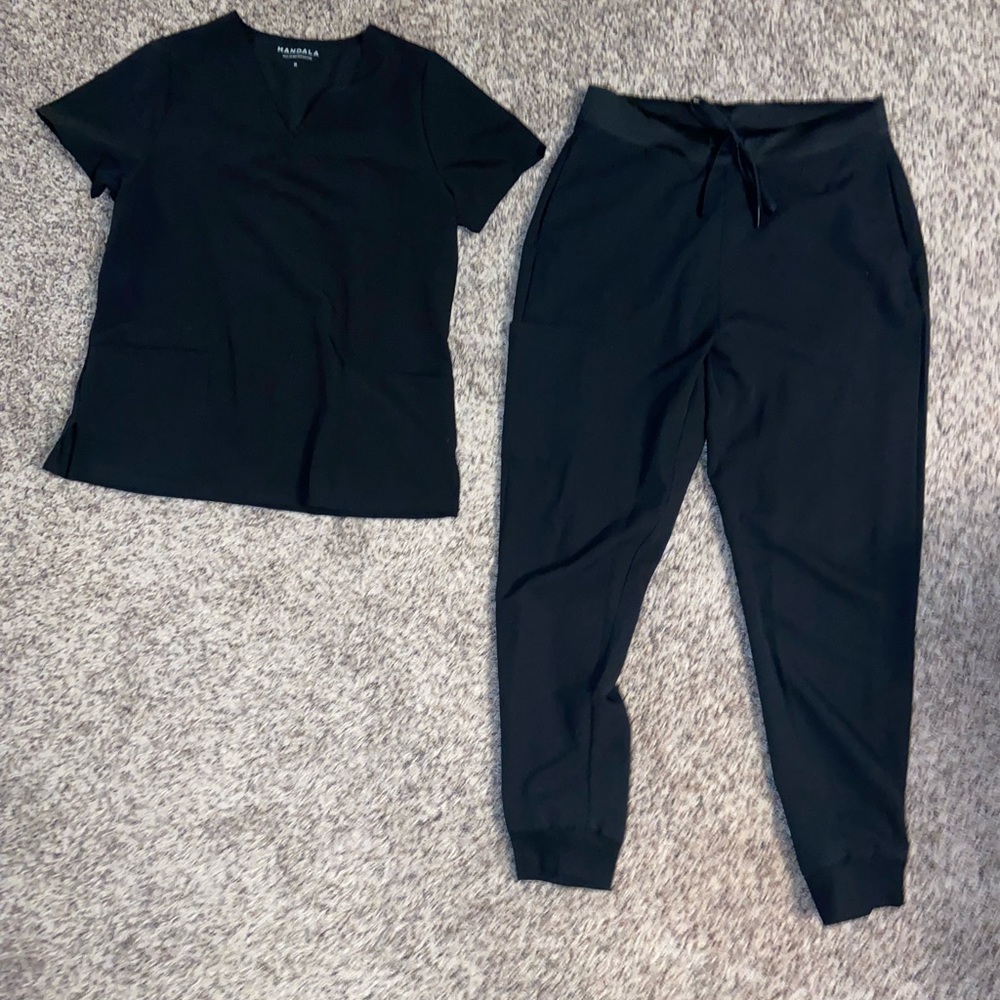 Black mandala scrubs